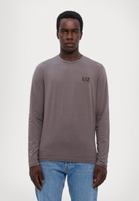 EA7 Emporio Armani TRAIN CORE TEE - Majica z dolgimi rokavi - volcanic glass