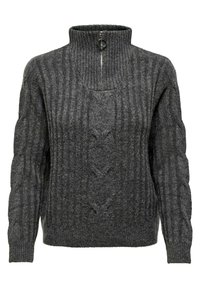 REISSVERSCHLUSS ZOPF - Strikkegenser - dark grey melange
