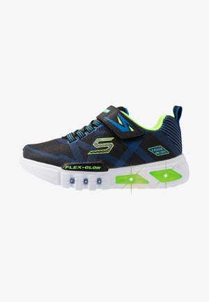 FLEX GLOW - Sneakers basse - black/blue/lime