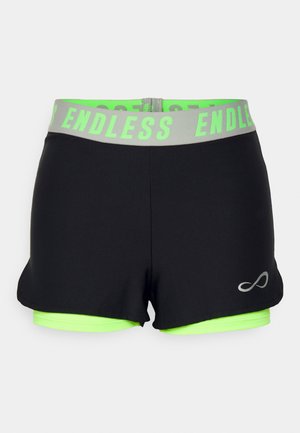 ICONIC - Pantalón corto de deporte - black/green