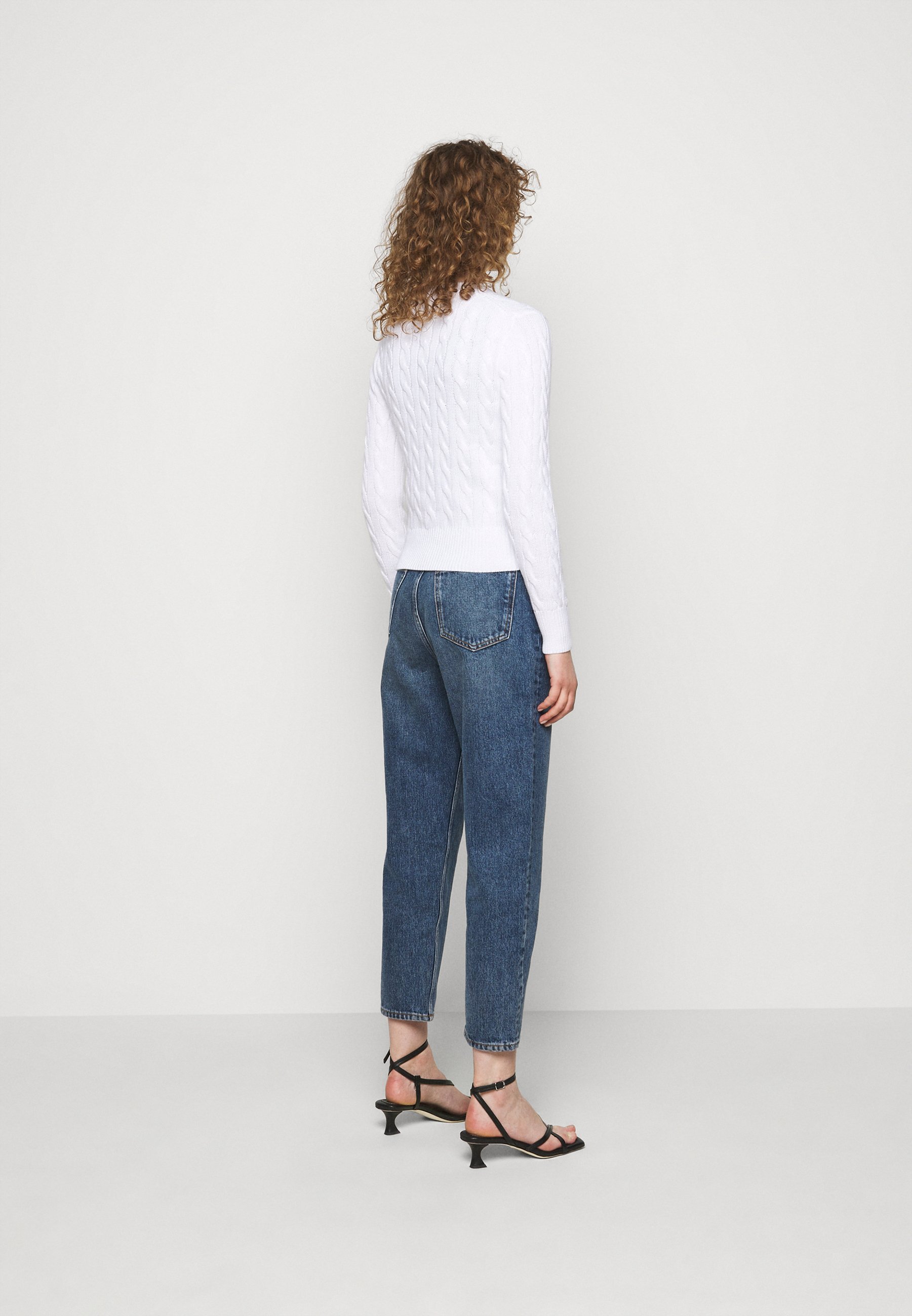ralph lauren cable knit cotton cardigan