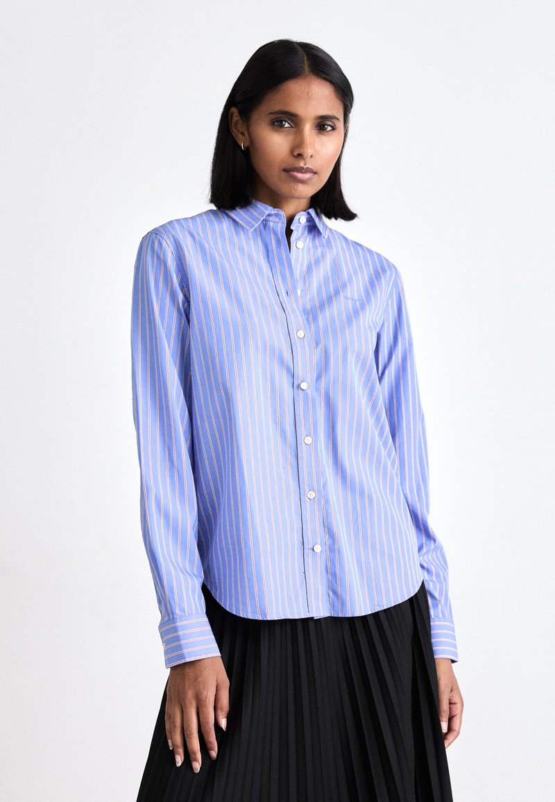 GANT STRIPED - Košilová halenka - hellblau/weiß