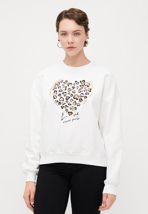 ONLTAMMIE PRINT O NECK  - Sweatshirt - cloud dancer