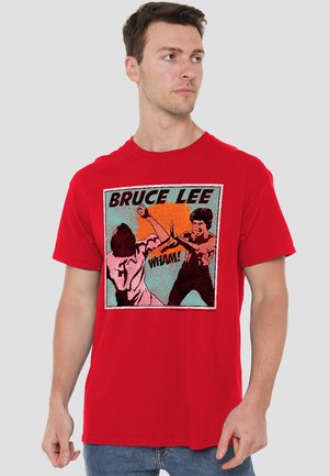 BRUCE LEE COMIC PANEL - Print T-shirt - red