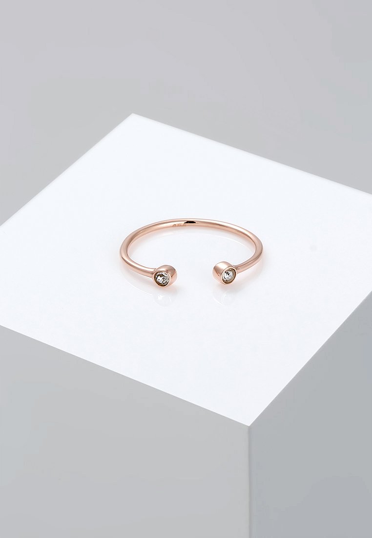 Elli ELEGANCE - MIT KRISTALLEN VON SWAROVSKI® - Anillo - rosegold-coloured/white