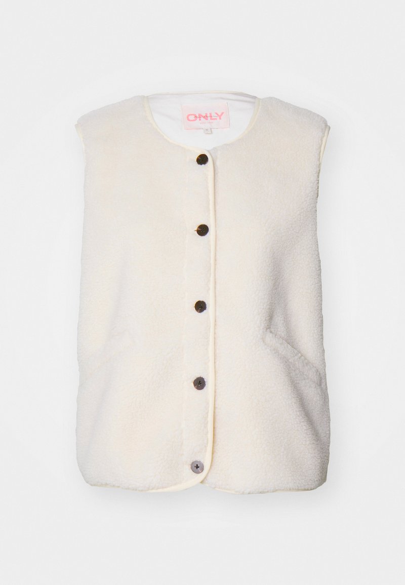 JDY JDYBIRDY LIFE OPEN - Bodywarmer - pumice stone/beige JDY JDYBIRDY LIFE OPEN - Bodywarmer - pumice stone/beige