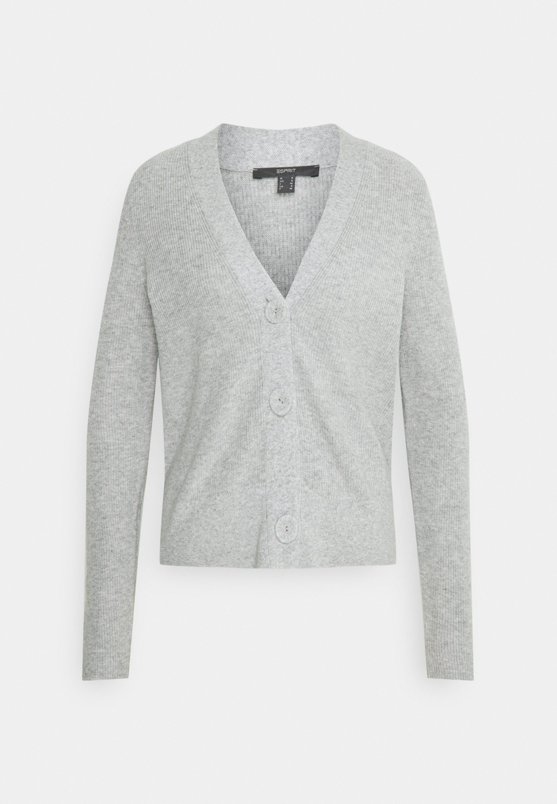 Esprit Collection CARDIGAN - Strickjacke - light grey/hellgrau