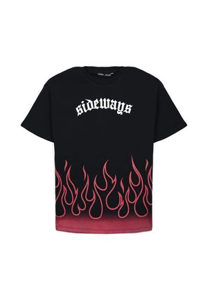 PLLO FIAMMA - T-shirt con stampa - nero