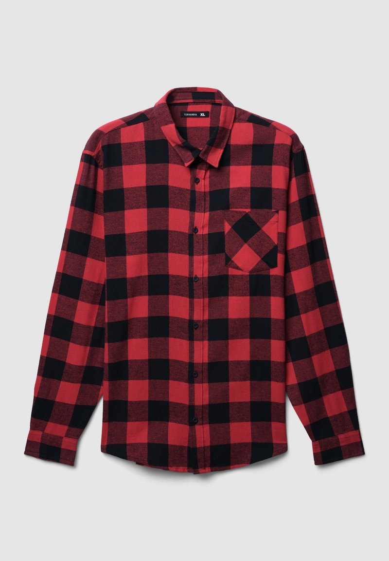 Camicia over quadri bianca e rossa – Calibro Shop Market