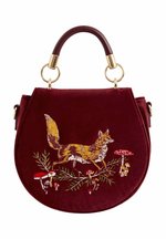 Fable England Deer Velvet Saddle 40s Olkalaukku Sametti Musta
