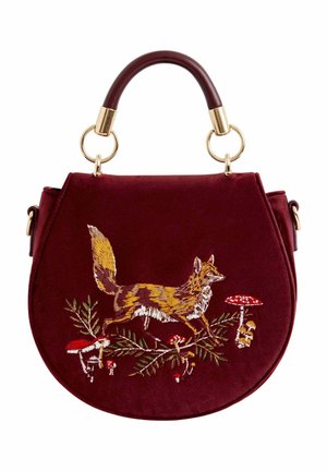 FABLE ENGLAND DEER MOON EMBROIDERED SADDLE - Handbag - red