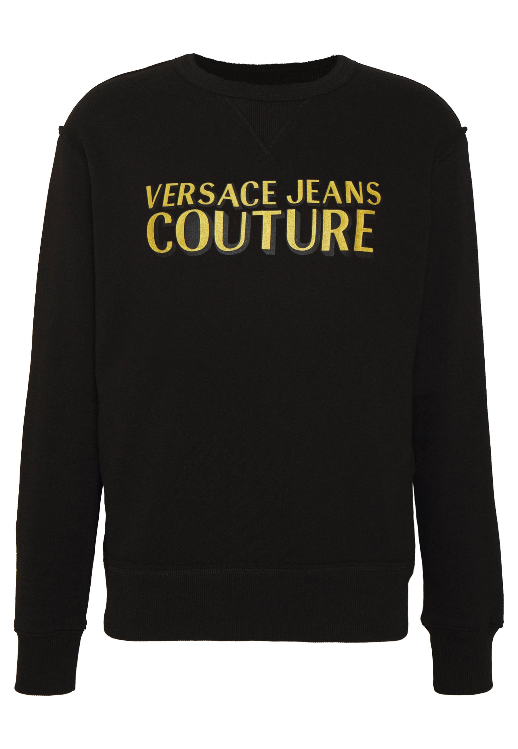 Versace Jeans Couture LOGO Sweatshirt black Zalando.no Versace Jeans Couture CREW LABEL LOGO - Sweatshirt - black