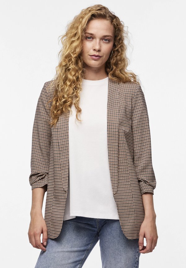 PCBOSELLA PRINTED  - Blazer - silver mink aop:houndstooth