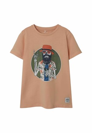 Name it Print T-shirt - peach nectar