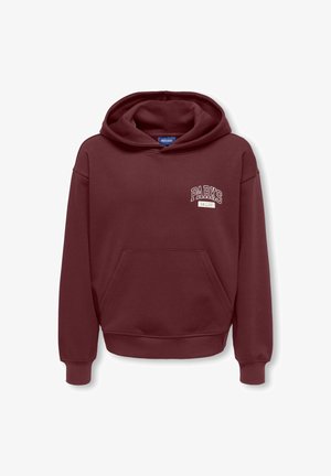 Sweat à capuche marron avec poche avant et texte blanc "PARKS GALLERY" sur la poitrine gauche, manches longues et poignets et ourlet côtelés.