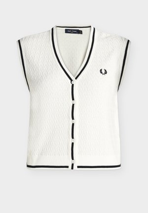 Fred Perry, BUTTON THROUGH TANK - Γιλέκο - snow white