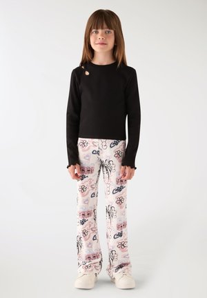 Terranova, T-SHIRT CROP CON CUT-OUT - Maglietta a manica lunga - nero