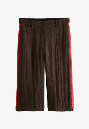 Next, REGULAR FIT - SMART KNEE SHORTS WITH SIDE STRIPES - Šortky - chocolate brown