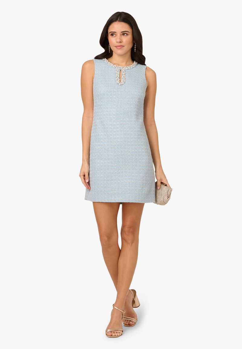 Adrianna Papell EMBELLISHED BOUCLE - Cocktail dress / Party dress - light  blue - Zalando