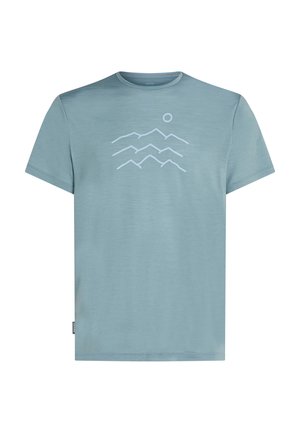 icebreaker, 125 LIGHT WEIGHT COOL-LITE SPHERE ACROSS - T-Shirt print - flint blue