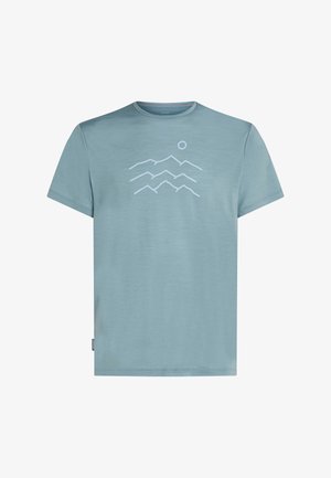 icebreaker, 125 LIGHT WEIGHT COOL-LITE SPHERE ACROSS - T-Shirt print - flint blue