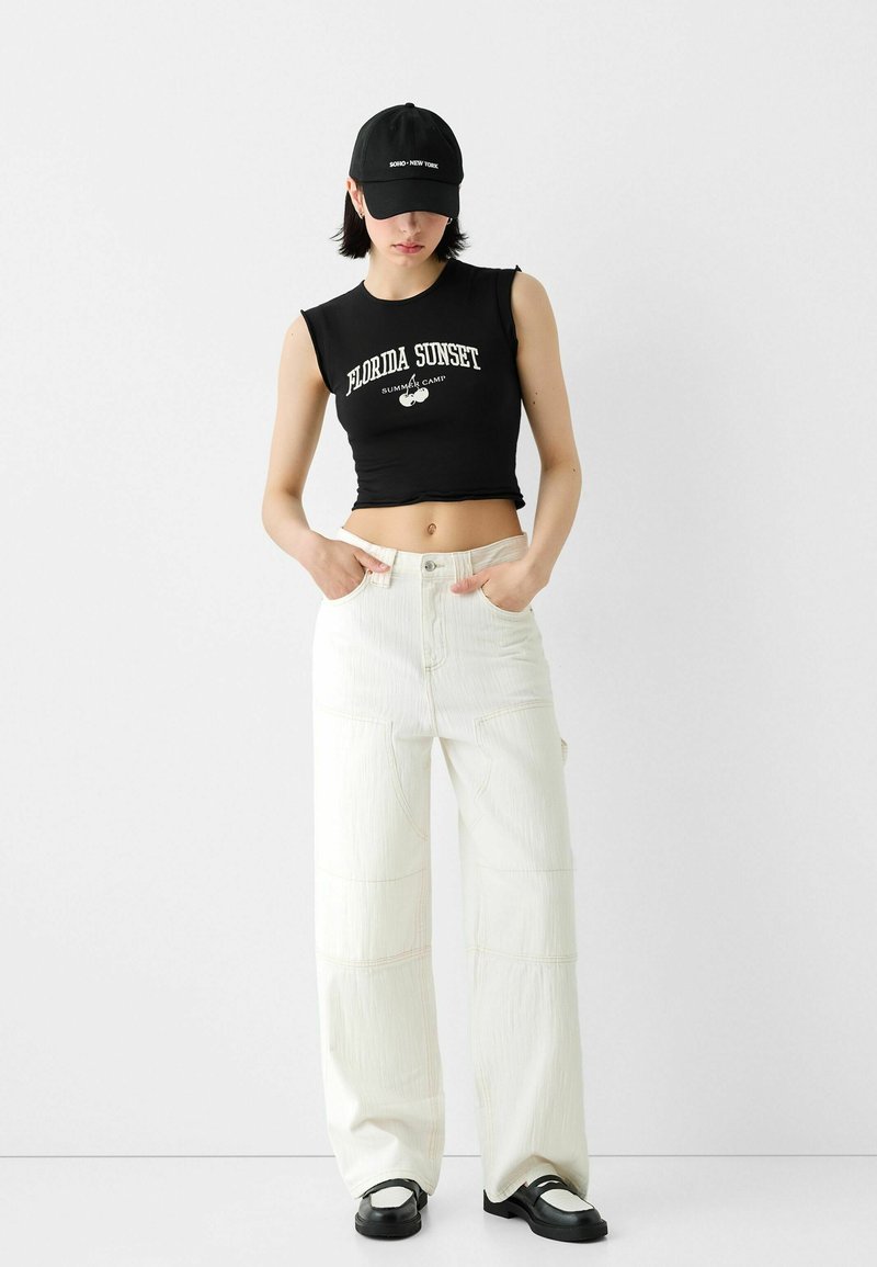 Bershka Top zwart Bershka Top zwart