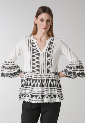 ETHNIC - Bluse - bianco sporco