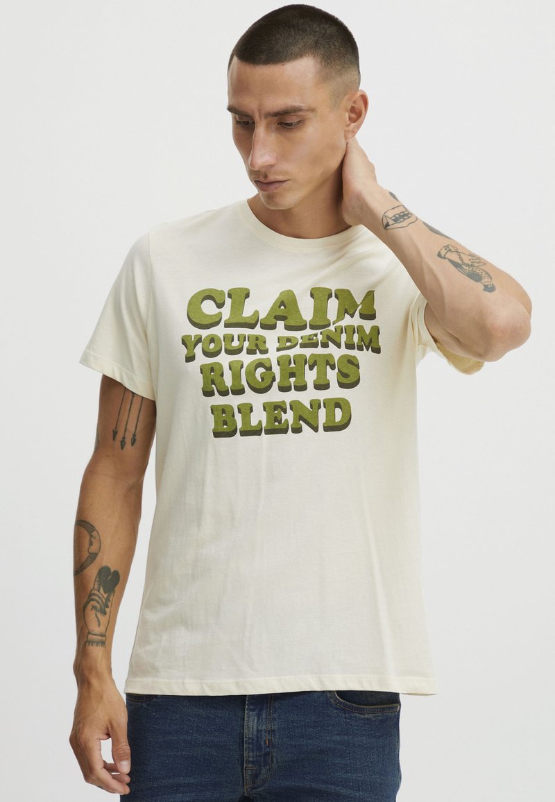Blend T-shirts print - cloud cream