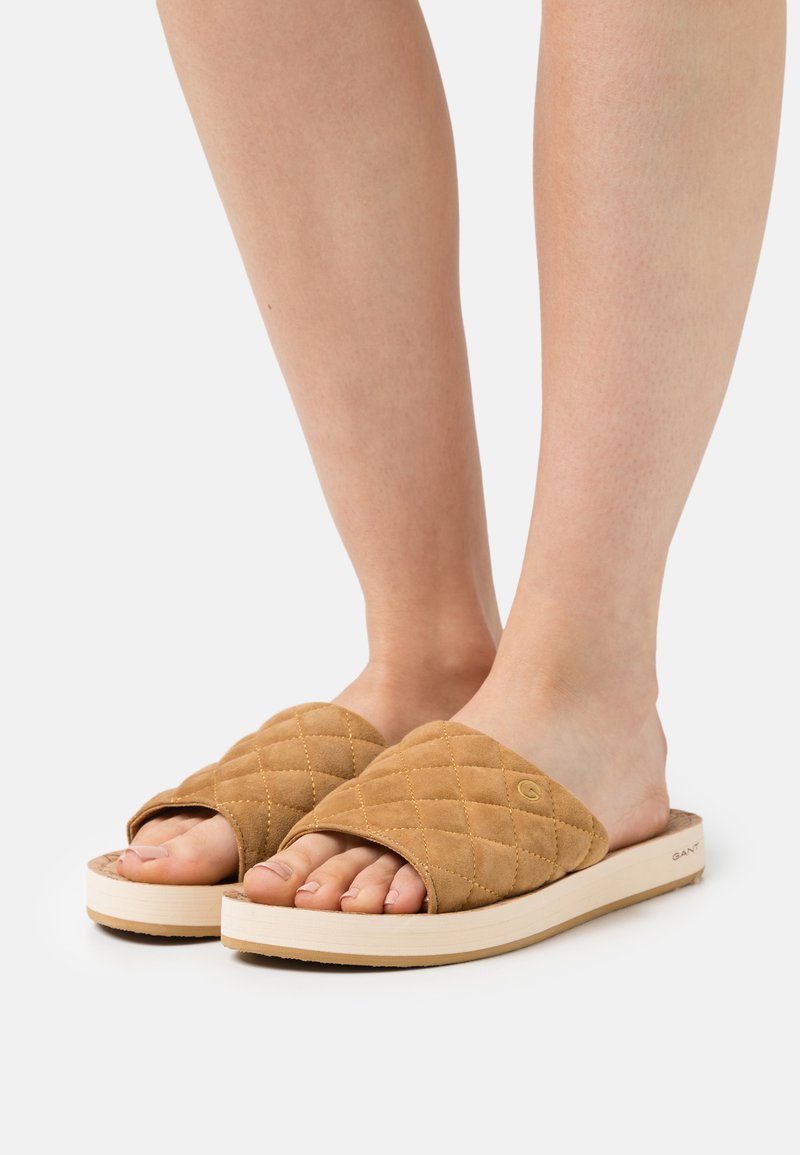 GANT FLATVILLE - Mules - fudge caramel