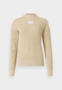 LABEL LOOSE SWEATER - Pullover - pale khaki