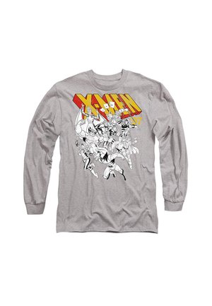 XMEN RETRO TEAM - Long sleeved top - mottled light grey