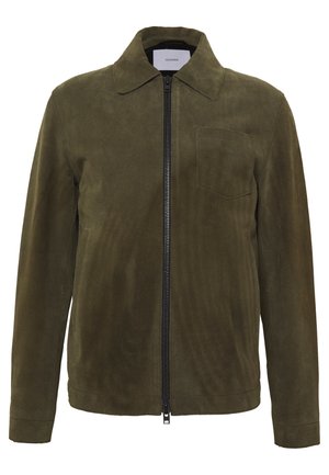 Leren jas - dark green