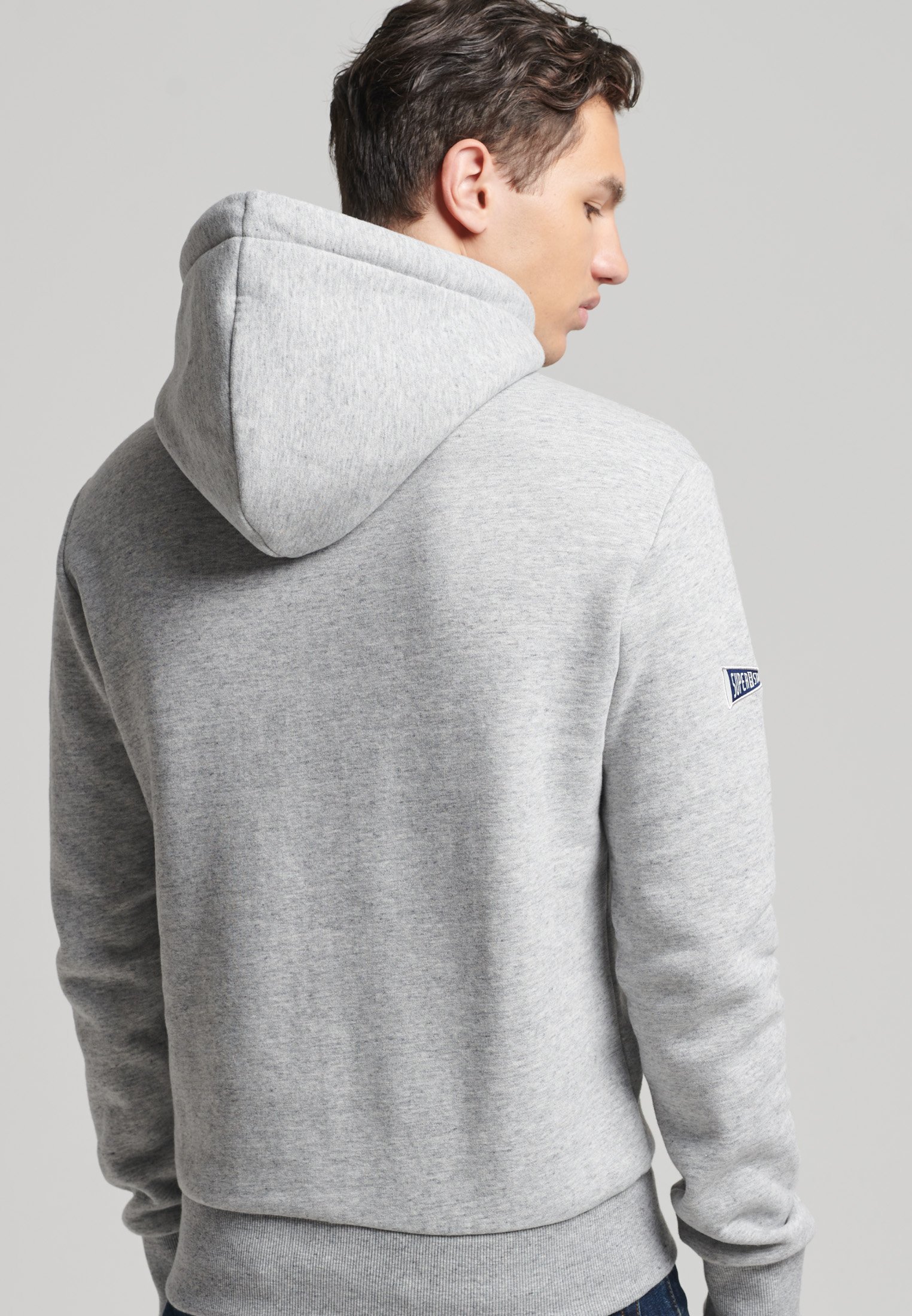 superdry grey marl moletom com capuz