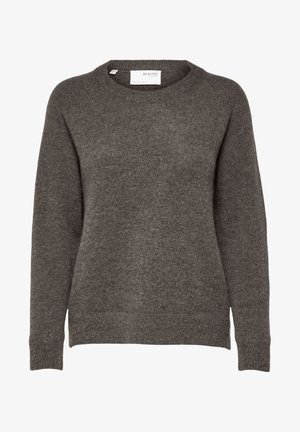 LULU LS O-NECKB NOOS - Trui - medium grey melange