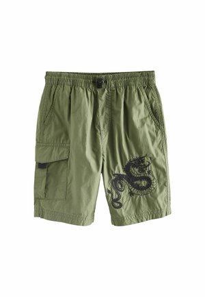 DRAGON EMBRODIARY - Pantaloni cargo - khaki green