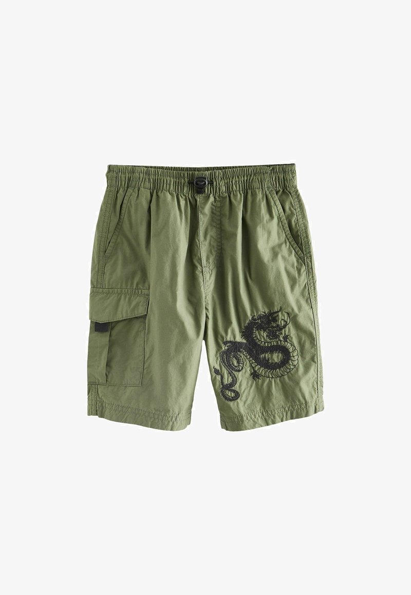 Next DRAGON EMBRODIARY - Oldalzsebes nadrágok - khaki green
