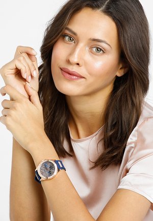 LADIES SPORT - Zegarek - blue/rose gold-coloured