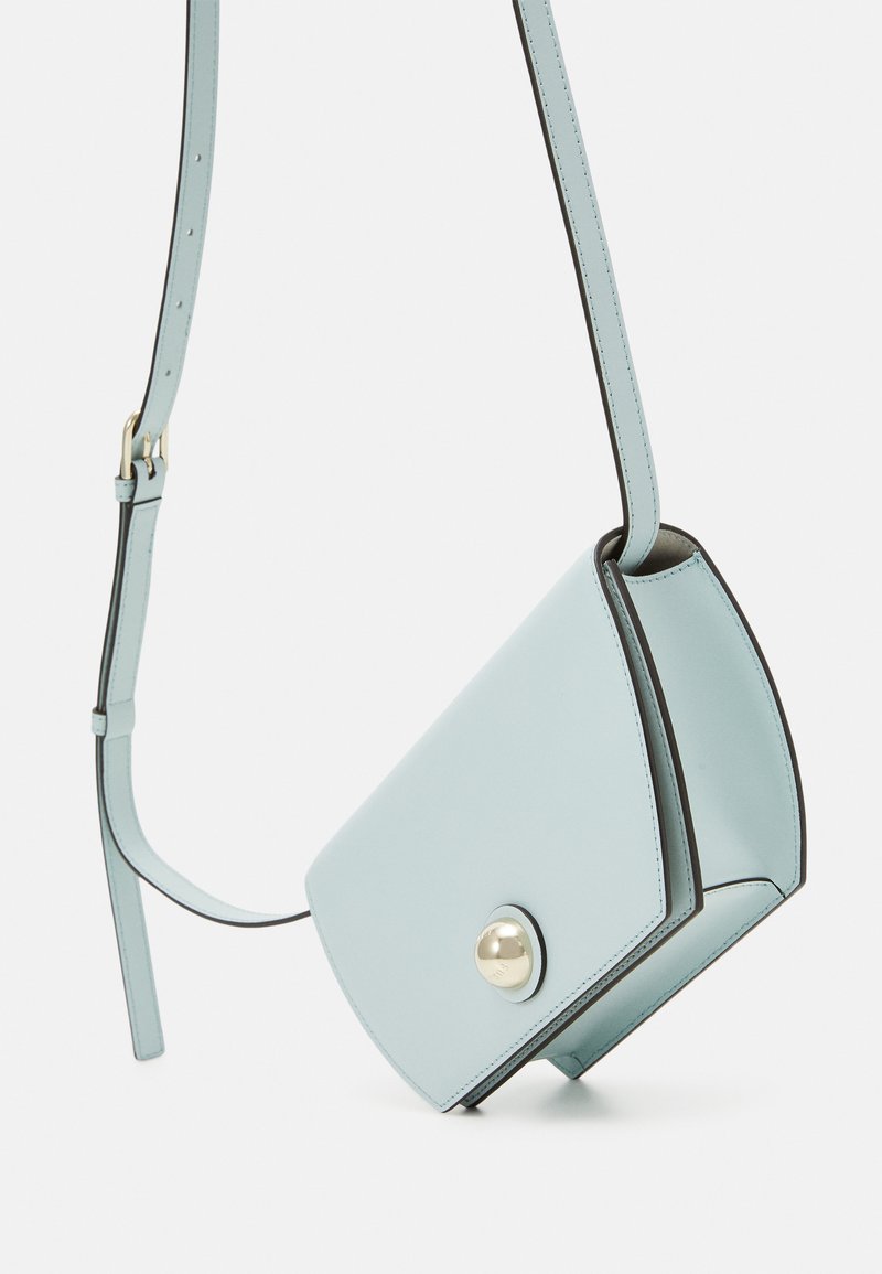 Sac à Bandoulière Femme - Blanc & Bleu - Fermeture Magnétique - Simili Cuir - Taille Moyenne