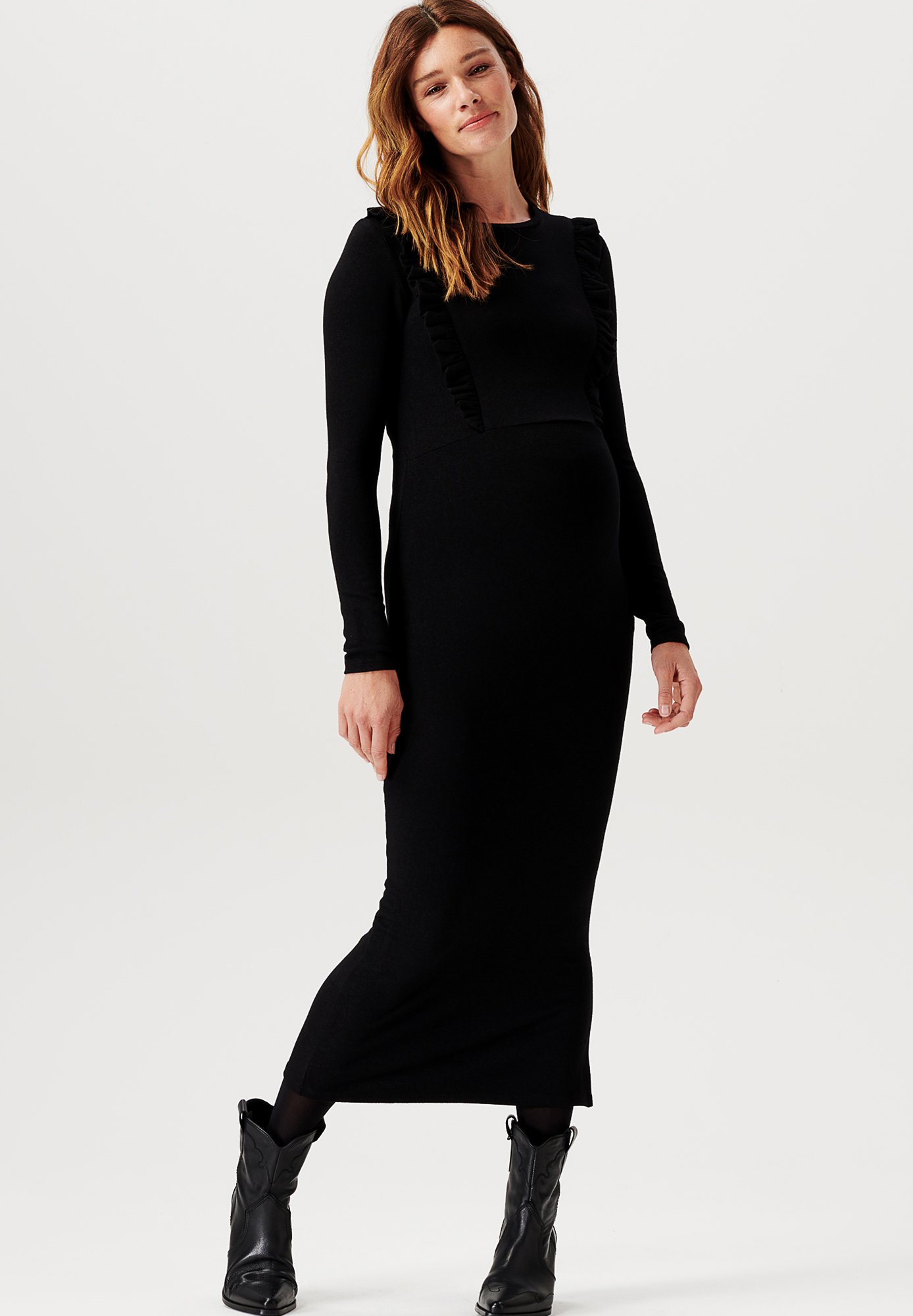 knee length dresses for ladies James Perse Melange Jersey Long Sleeve Dress main image 0