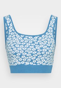Glamorous BODYCON WITH SQUARE NECK - Top - denim blue ditsy
