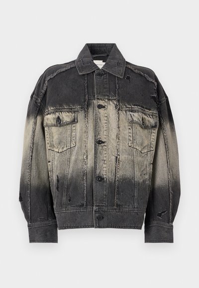 Feng Chen Wang DECONSTRUCTED JACKET UNISEX - Denim jacket - black