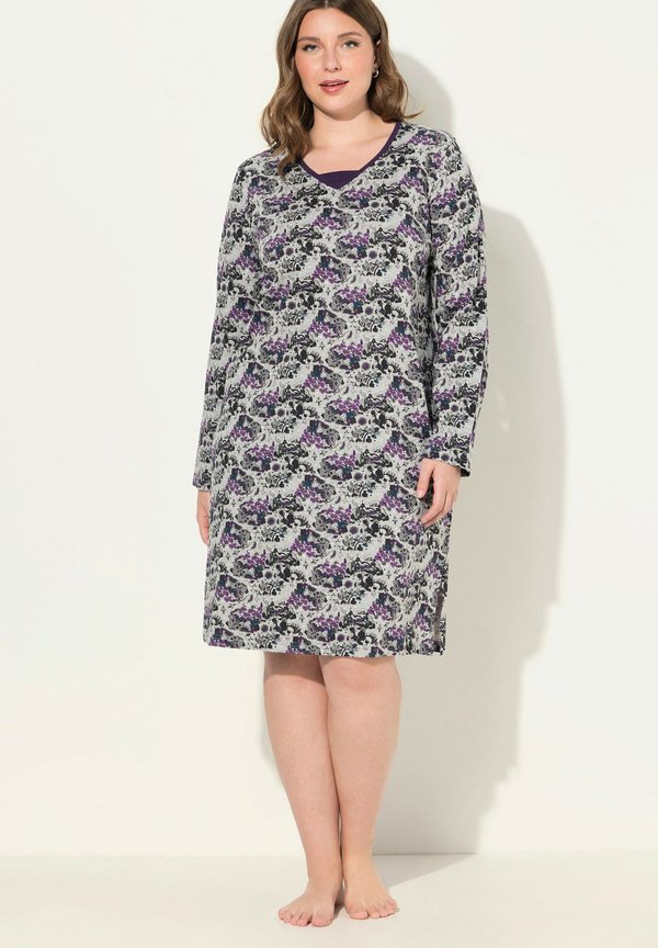 2 PACK SLEEP CHARMED - Nachthemd - aubergine