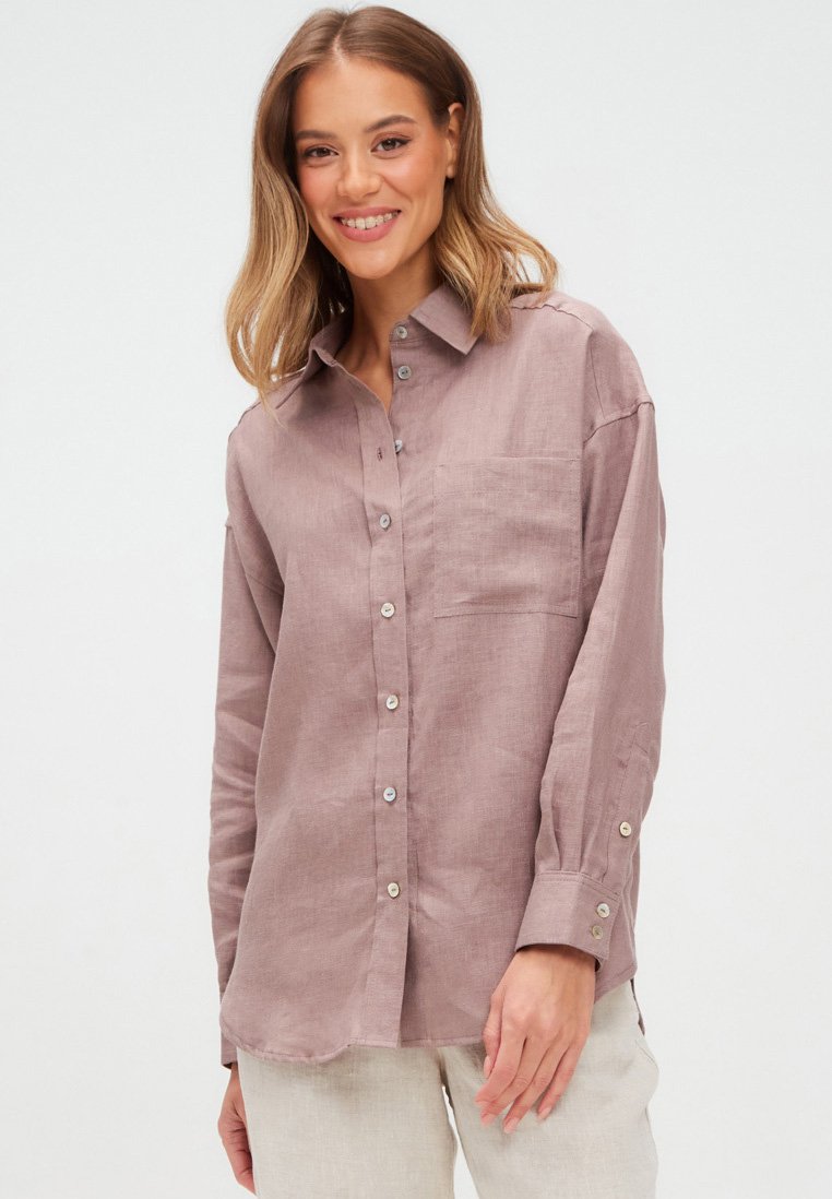 Manii'ta Lacitta CUATRO - Hemdbluse - brown/braun - Zalando.at