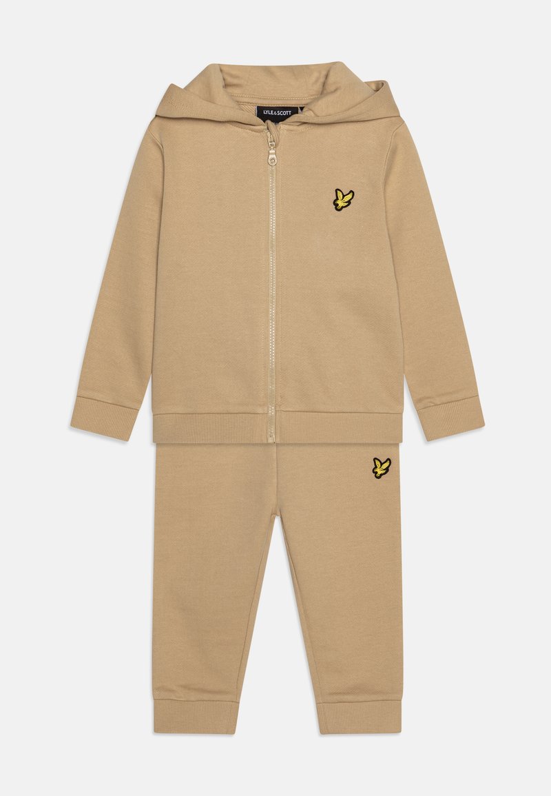 Lyle & Scott ZIP THROUGH HOODIE SET - Melegítő - sand storm