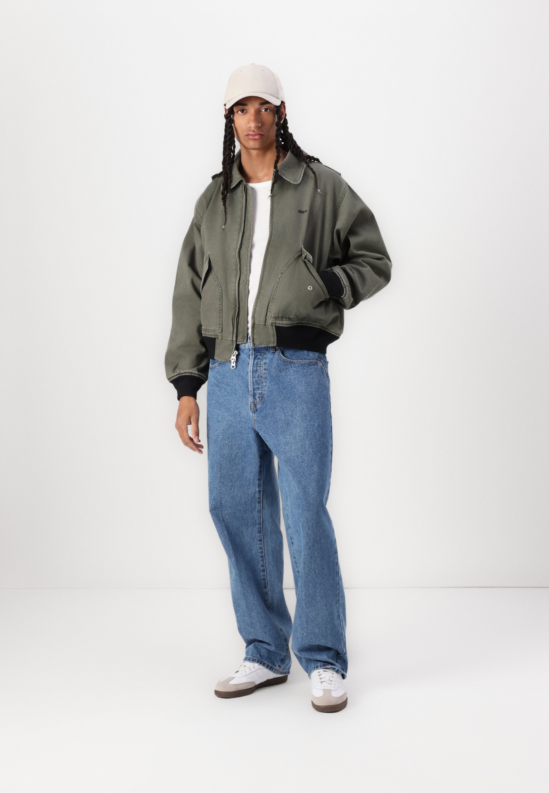 Obey Clothing Denim jacket - kombu green faded wash/green