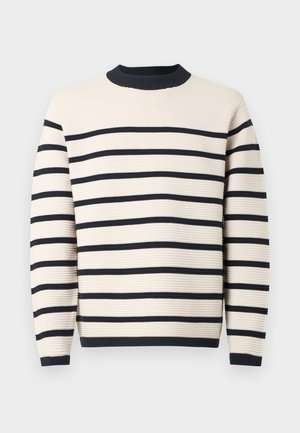 SAWYER STRIPE CREW NECK - Svetr - moonbeam