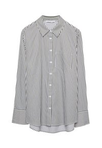 STRIPED WITH POCKET - Camicia - mottled green