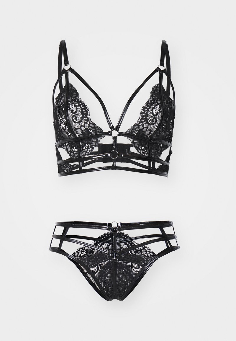 Ann Summers OPULENT CROTCHLESS SET - Triangel-BH - black