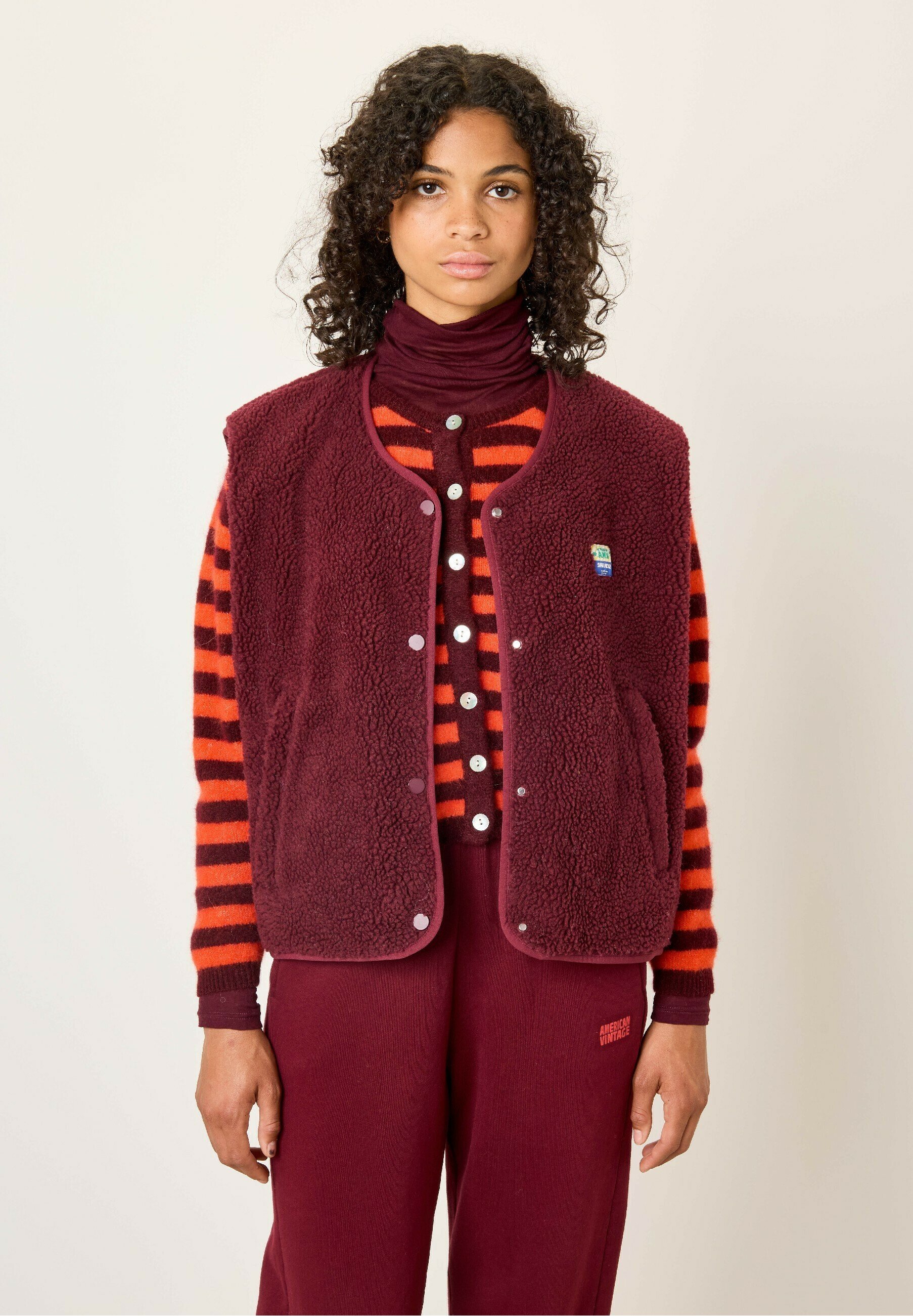 Gilet Polaire Sans Manches Pour Femme - Veste Chaude Avec Boutons, Poches, Style Décontracté Vintage Pour Automne/hiver