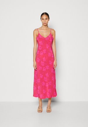 SLIP MIDI - Day dress - pink floral